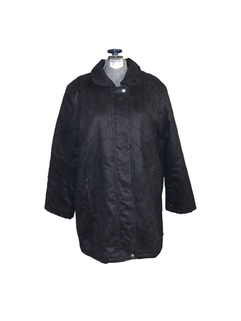 Womens Gelco Black quilted Jacket Size 10
